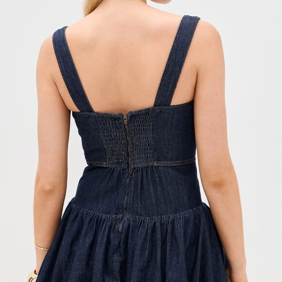 Reformation Delia Denim Mini Dress - Picture 2 of 4